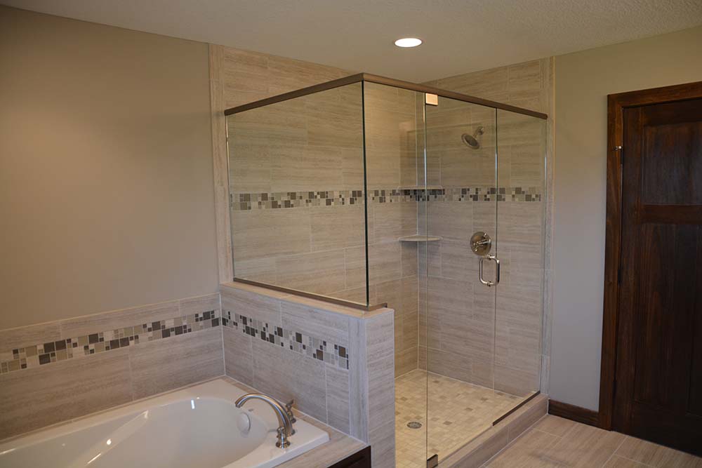 Master bath including tub and walkin shower