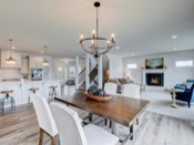 Dining room including kitchen and family room